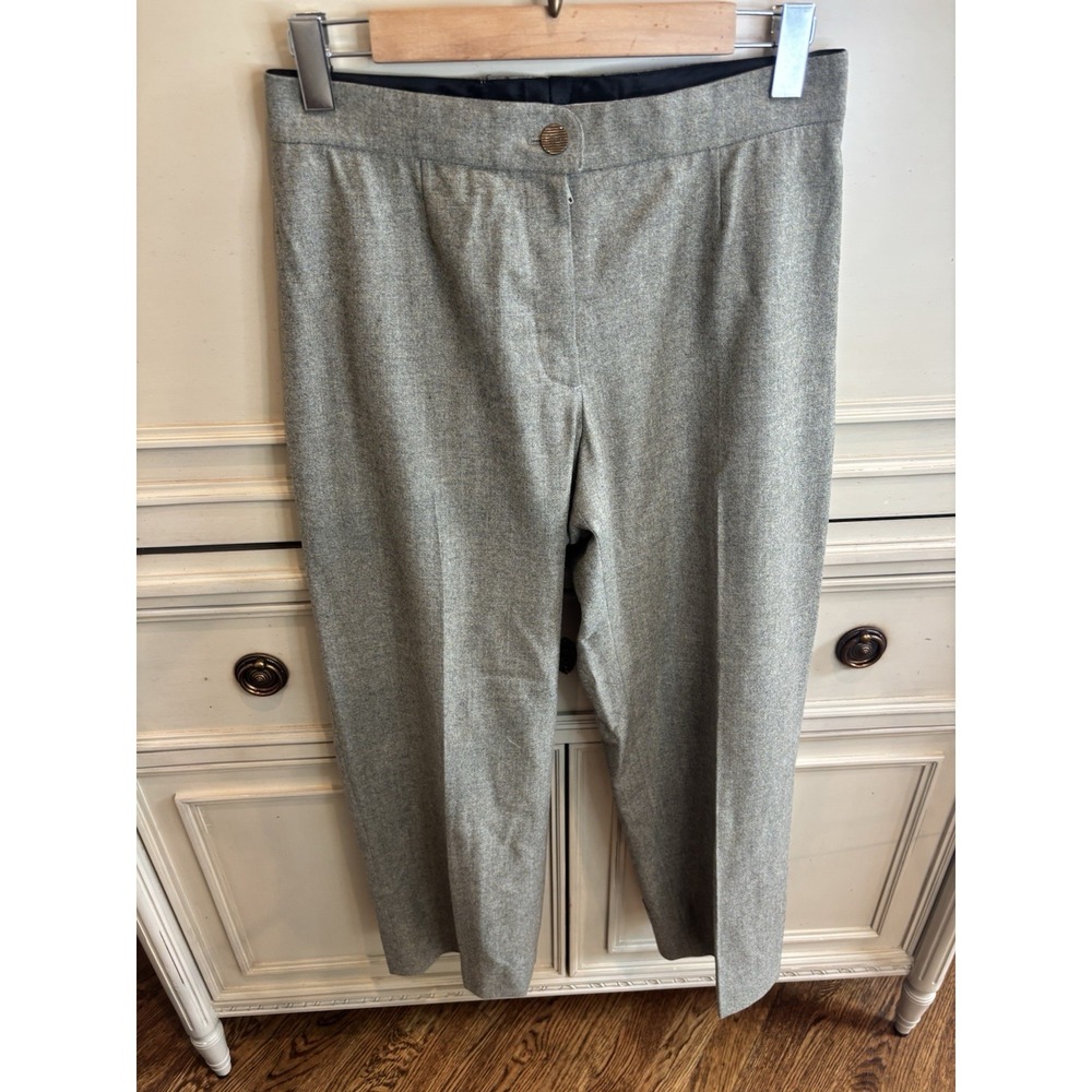 Chanel Vintage 1999 Autumn Collection Beige Wool Cashmere Pants Size 42 Workwear